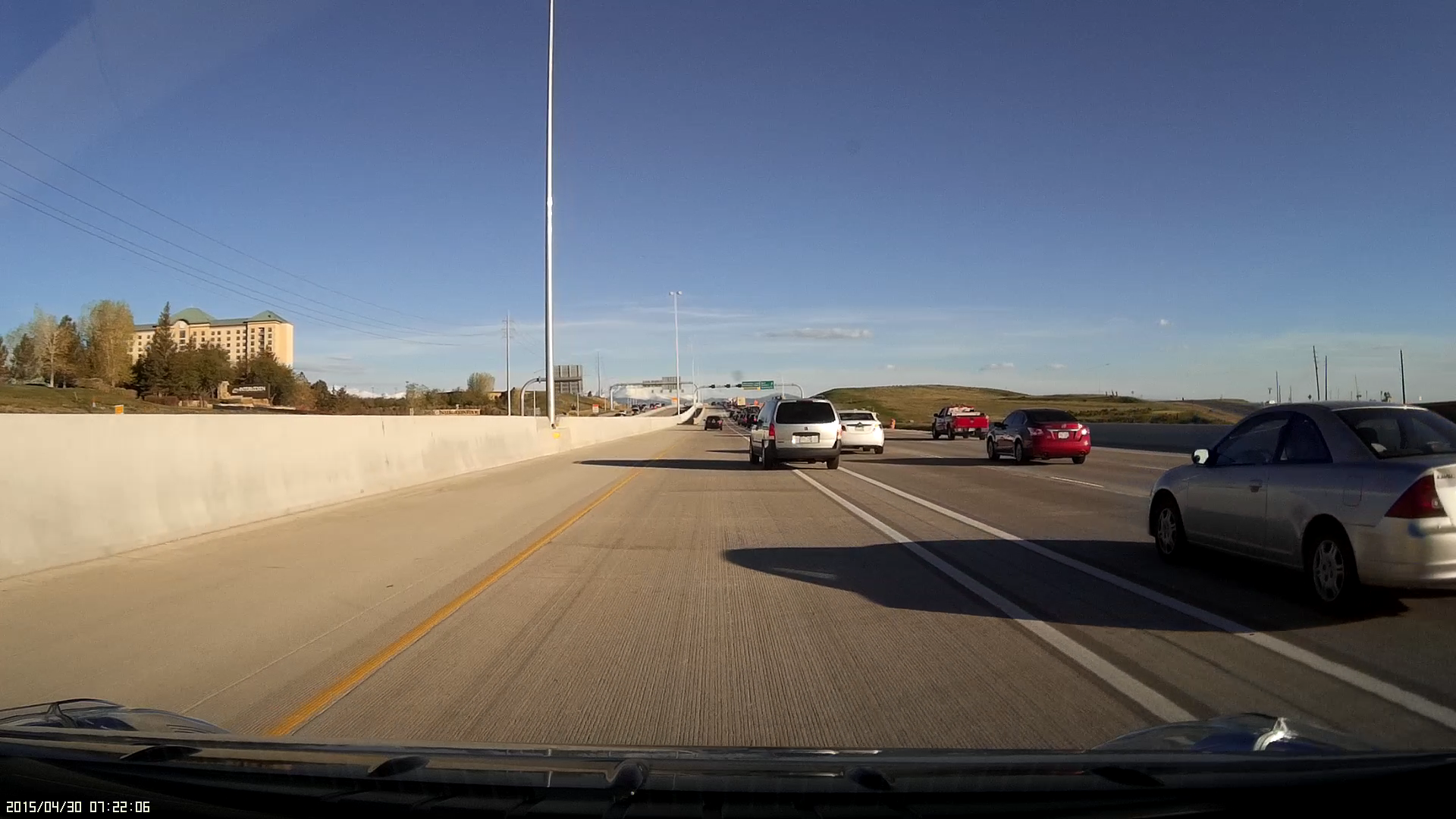 minivan crossing double white line