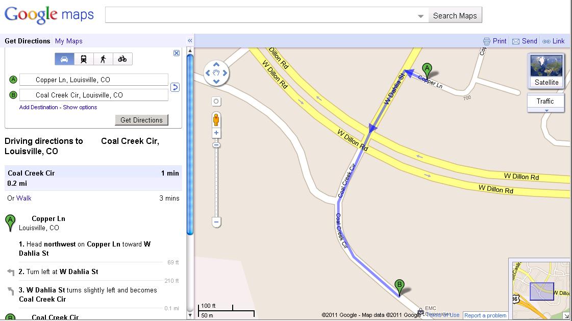 driving directions map