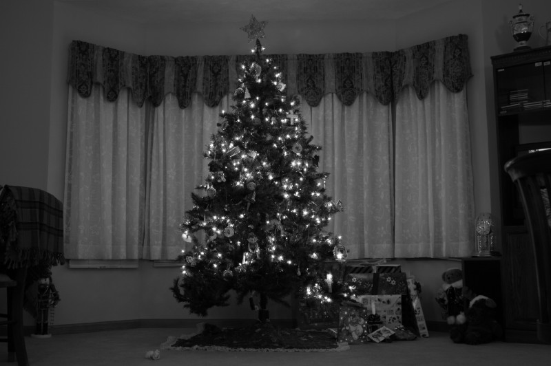 B&W christmas tree