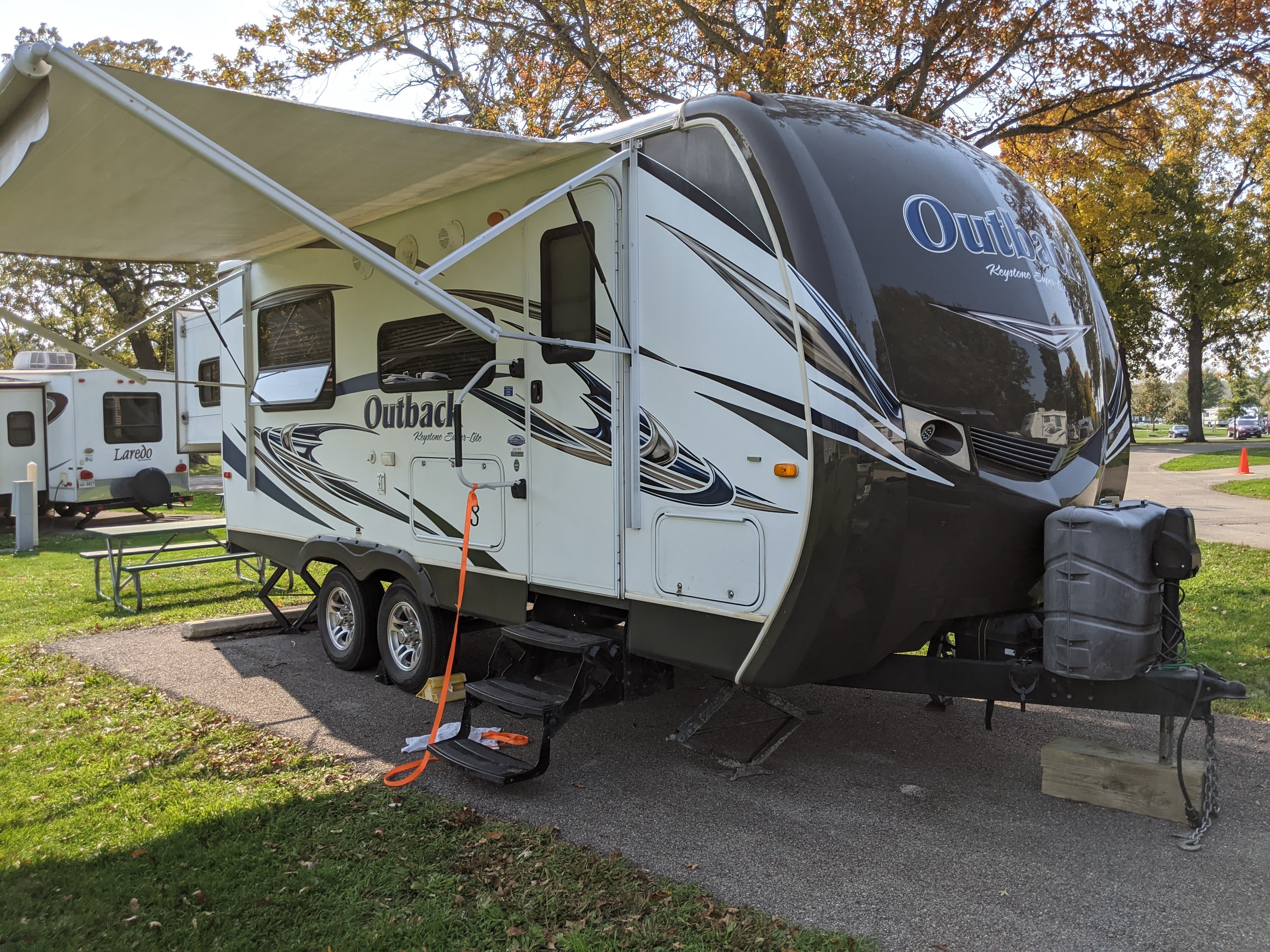 trailer parked in site