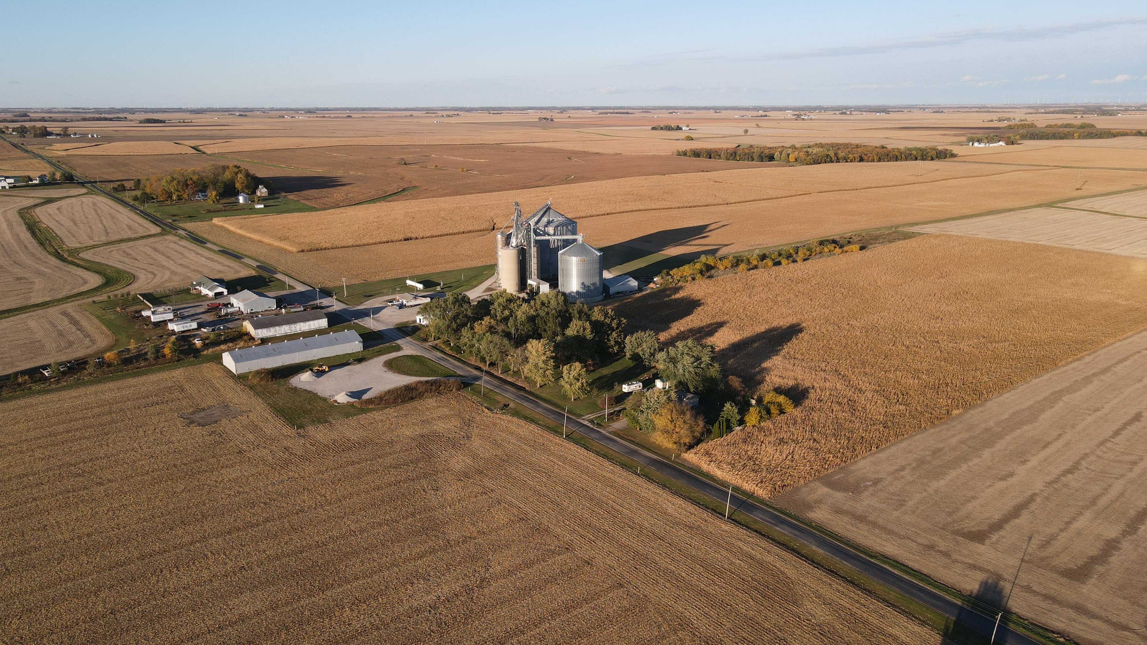 nearby grain elevator