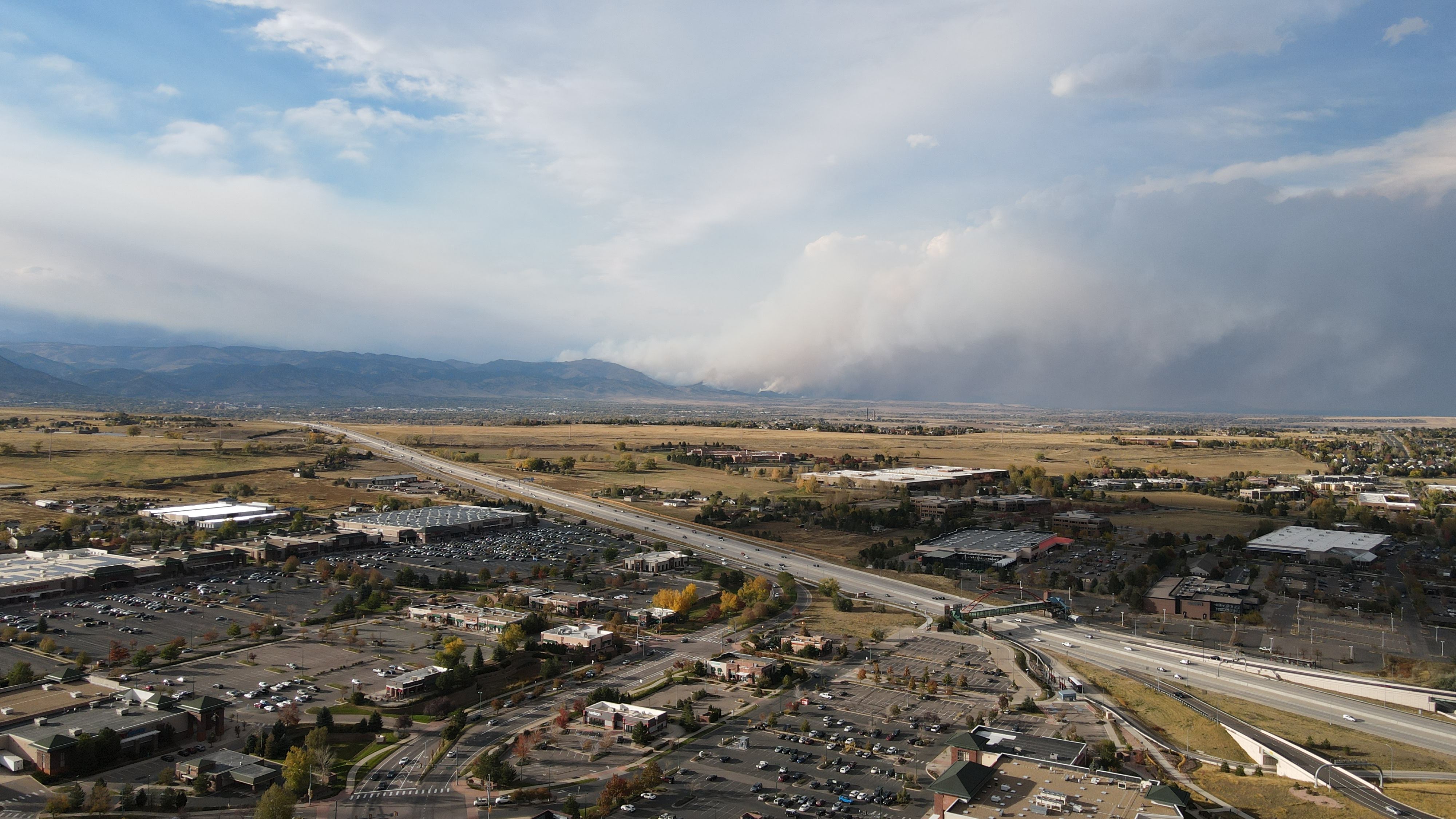 distant view of Calwood fire