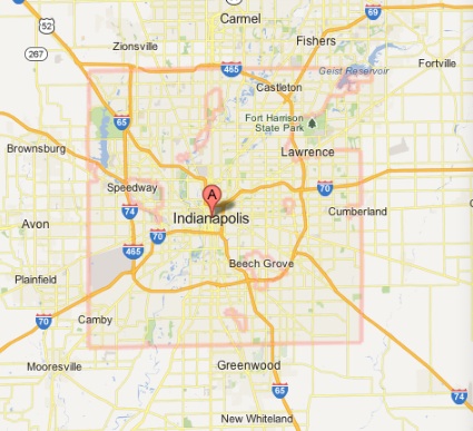 map of Indianapolis
